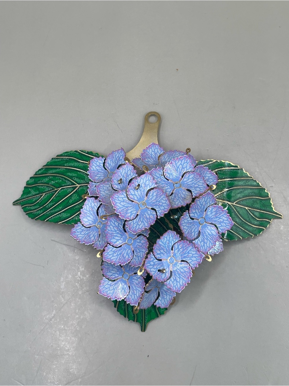 Baldwin 2008 24KT Gold On Brass 3D Hydrangeas Flower 3.25” Ornament